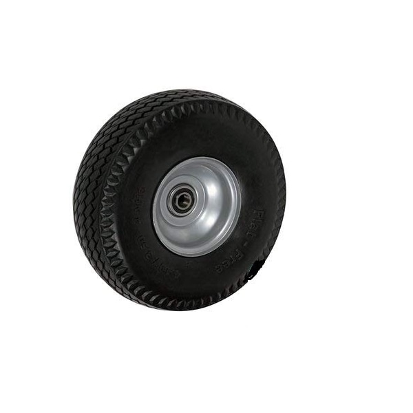 10"x3", 2-1/4" HUB Length, Offset HUB, Flat-Free (Poly-Foam TIRE